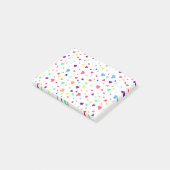 Cute romantic kleurful harten illustration patroon post-it® notes (Schuin)