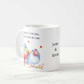 Cute Romantic Love Birds Valentine's Day Koffiemok (Voorkant links)