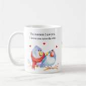 Cute Romantic Love Birds Valentine's Day Koffiemok (Links)