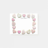 Cute Romantic Love Hearts Snoep Love Post-it® Notes (Voorkant)
