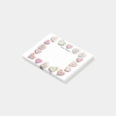 Cute Romantic Love Hearts Snoep Love Post-it® Notes (Schuin)