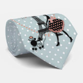 Cute romantic  meisje met Franse poedel Stropdas (Opgerold)