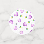 Cute Romantic Paars Heart Valentijnsdag Confetti (Kleine voorkant)