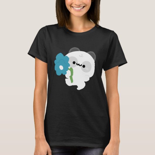 Cute Romantic Panda T-shirt (Voorkant)