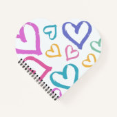 Cute Romantic Pastel Hearts Notitieboek (Voorkant)