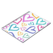 Cute Romantic Pastel Hearts Notitieboek (Linkerzijde)