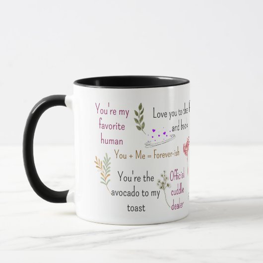 Cute Romantic Quotes Aesthetic Mug Art Mok (Links)