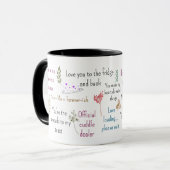 Cute Romantic Quotes Aesthetic Mug Art Mok (Voorkant links)