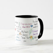 Cute Romantic Quotes Aesthetic Mug Art Mok (Voorkant rechts)