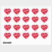 Cute Romantic Red Pink Hearts XOXO Hart Sticker (Vel)