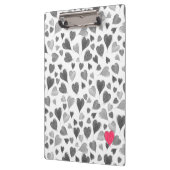 Cute romantic roze hand getrokken harten klembord (Links)