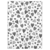 Cute romantic roze hand getrokken harten klembord (Achterkant)