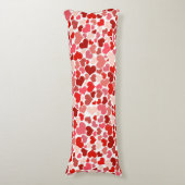 Cute Romantic Roze Red Hearts Bedding Lichaamskussen (Voorkant Verticaal)