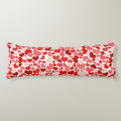 Cute Romantic Roze Red Hearts Bedding Lichaamskussen (Voorkant)
