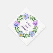 Cute Romantic Waterverven Birthday Napkins Servet (Hoek)