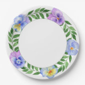 Cute Romantic Waterverven Birthday Paper Pl Papieren Bordje (Voorkant)