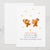 Cute Romantic Wife Christmas Card Feestdagenkaart (Voorkant / Achterkant)