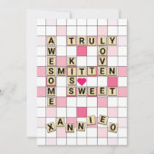 Cute Romantic Word Tile Puzzle Valentijn Feestdagenkaart (Voorkant)