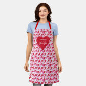 Cute Romantisch Hart Ontwerp Gepersonaliseerde Val Schort (Gedragen)