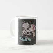 Cute Romantisch Koppel Liefdesbeker Koffiemok (Voorkant links)