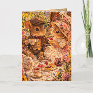 Cute Romantisch Muis Koppel Liefde Wenskaart Kaart