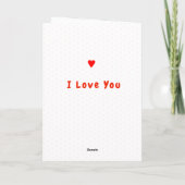 Cute Romantisch Paar Ik Hou Van Jou Kaart (Achterkant)