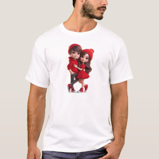 Cute Romantisch T-Shirt voor Koppels – Valentijn L