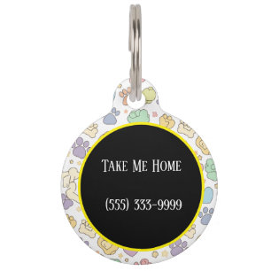 Cute Ronde Hond ID Tag – Gepersonaliseerde Hondenr Huisdierpenning