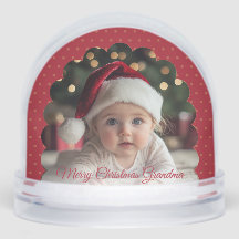 Cute Rood Frame Kind Foto Sneeuwbol