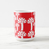 Cute Rood Wit Paddenstoel Patroon Koffiemok (Center)