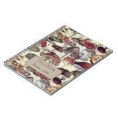 Cute Rood Wit Paddenstoel Patroon Notitieboek (Linkerzijde)