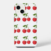Cute Roode Kersen Boog iPhone Hoesje – voor alle m