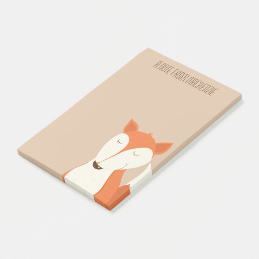 Cute Roodvossen Bosdier Kinderen  Post-it® Notes (Schuin)