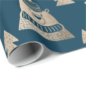 Cute  roos beer met kerstboom  cadeaupapier (Rol Hoek)