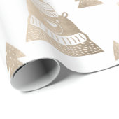 Cute  roos beer met kerstboom  cadeaupapier (Rol Hoek)