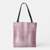 Cute roos blush Silver Faux monogram Tote Bag (Achterkant)