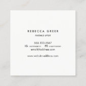 Cute Roos Gold Heart Black Beauty Consultant Vierkante Visitekaartje (Achterkant)