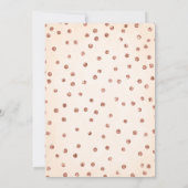 Cute Roos Gold Polka Dot Graduation Invitation Kaart (Achterkant)