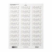 Cute Roos Gold Polka Dots Return Address Labels (Full Sheet)