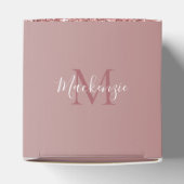 Cute Roos Gold Sparkle Glitter Drift Monogram Bedankdoosjes (Bovenkant)