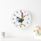 Cute Rooster Big Eyes  Grote Klok (Huis)