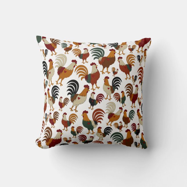 Cute Rooster Pillow Kussen (Voorkant)
