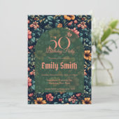 Cute Rose Flower Birthday Present Kaart (Staand voorkant)