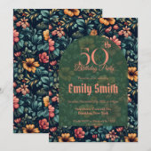 Cute Rose Flower Birthday Present Kaart (Voorkant / Achterkant)