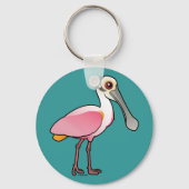Cute Roseate Spoonbill Sleutelhanger (Voorkant)