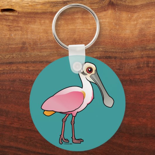 Cute Roseate Spoonbill Sleutelhanger (Voorkant)