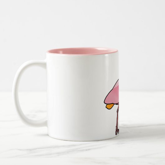 Cute Roseate Spoonbill Tweekleurige Koffiemok (Links)