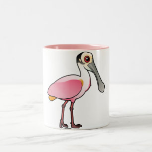 Cute Roseate Spoonbill Tweekleurige Koffiemok