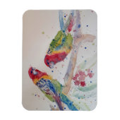 Cute Rosella Parrots vogel Waterverf Art Magnet Magneet (Verticaal)