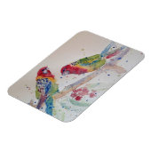 Cute Rosella Parrots vogel Waterverf Art Magnet Magneet (Linkerzijde)